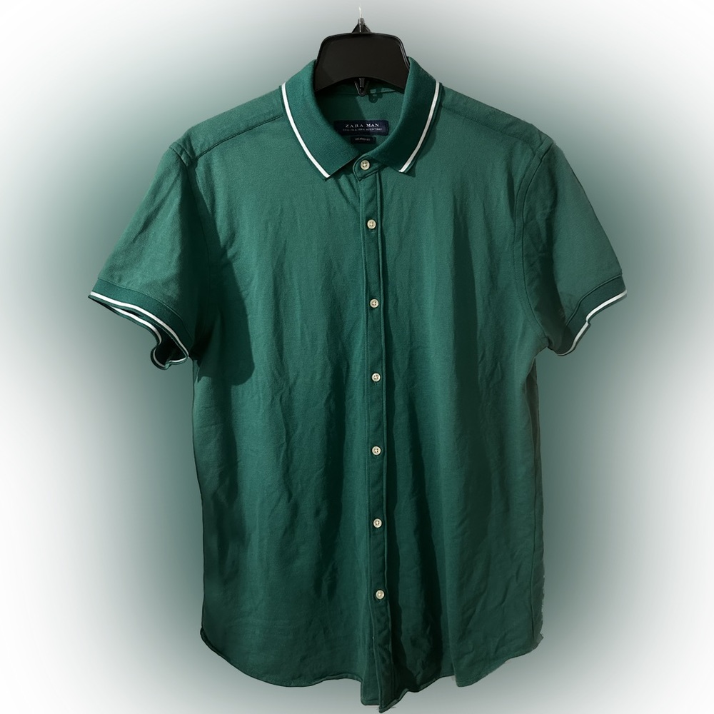 Zara Knit Button Down Polo